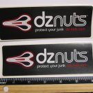 TWO - 6" DZNUTS Protect Your Junk  Parts Bike Bicycle Seat Ride STICKER DECAL