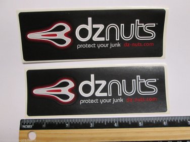TWO - 6" DZNUTS Protect Your Junk  Parts Bike Bicycle Seat Ride STICKER DECAL