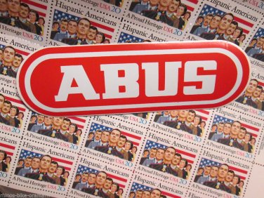 one - 6" ABUS Lock Street Road Tri MTB Mountain Bike Frame Bicycle DECAL STICKER