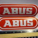 TWO - 6" ABUS Lock Street Road Tri MTB Mountain Bike Frame Bicycle DECAL STICKER