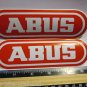 TWO - 6" ABUS Lock Street Road Tri MTB Mountain Bike Frame Bicycle DECAL STICKER