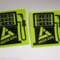 TWO  2.75" GREEN GURU RIDE YOUR BIKE MTB Mountain Frame Bicycle DECAL STICKER