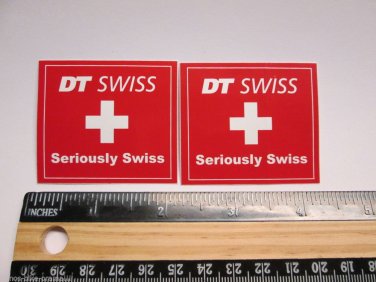 TWO 2" DT SWISS Rim Hub (Dirt MX RIDE BMX DH MX MTB Frame Bike) DECAL STICKER
