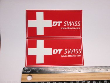 TWO 3.5" DT SWISS Rim Hub (Dirt MX RIDE BMX DH MX MTB Frame Bike) DECAL STICKER