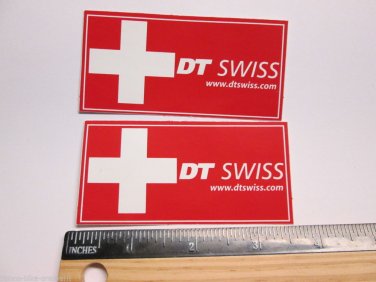 TWO 4.25" DT SWISS Rim Hub (Dirt MX RIDE BMX DH MX MTB Frame Bike) DECAL STICKER