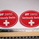 TWO 3" DT SWISS Rim Hub (Dirt MX RIDE BMX DH MX MTB Frame Bike) DECAL STICKER
