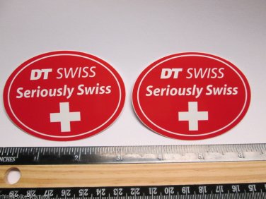 TWO 3" DT SWISS Rim Hub (Dirt MX RIDE BMX DH MX MTB Frame Bike) DECAL STICKER