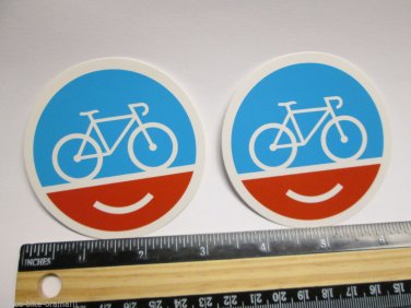 TWO 3" PEOPLE for BIKES Road Commute Ride Mountain Frame Bicycle DECAL STICKER