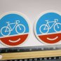 TWO 3" PEOPLE for BIKES Road Commute Ride Mountain Frame Bicycle DECAL STICKER