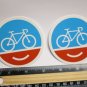 TWO 3" PEOPLE for BIKES Road Commute Ride Mountain Frame Bicycle DECAL STICKER