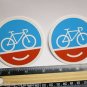 TWO 3" PEOPLE for BIKES Road Commute Ride Mountain Frame Bicycle DECAL STICKER