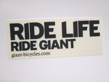 4.5" GIANT BICYCLES RIDE LIFE BLACK DH Mountain Road Frame Bike DECAL STICKER