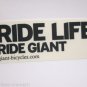 4.5" GIANT BICYCLES RIDE LIFE BLACK DH Mountain Road Frame Bike DECAL STICKER