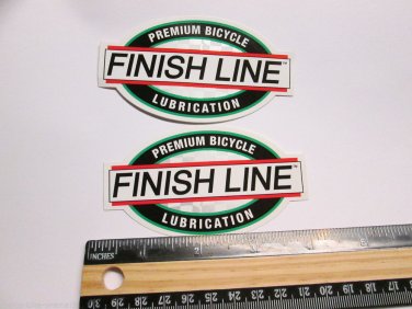 TWO- FINISH LINE LUBE Fat Tire Bike Ride Mountain Frame Bicycle DECAL STICKER