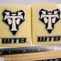 TWO 2.5" WTB Trail Tri Fat Tire Bike Ride Mountain Frame Bicycle DECAL STICKER