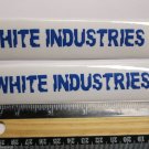 TWO - 5" WHITE INDUSTRIES Blue/CLEAR Parts Bike Bicycle Bike Ride STICKER DECAL