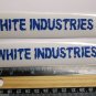 TWO - 5" WHITE INDUSTRIES Blue/CLEAR Parts Bike Bicycle Bike Ride STICKER DECAL