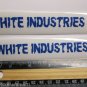 TWO - 5" WHITE INDUSTRIES Blue/CLEAR Parts Bike Bicycle Bike Ride STICKER DECAL