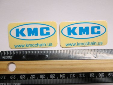 TWO - 2" KMC WORLDS LIGHTEST -Blue/White- Bike Bicycle Bike Ride STICKER DECAL