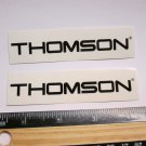 TWO - 4" THOMSON Black wide Bicycle Sticker (Mountain Road Tri Frame Bike Decal)