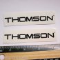 TWO - 4" THOMSON Black wide Bicycle Sticker (Mountain Road Tri Frame Bike Decal)