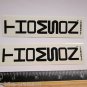 TWO - 4" THOMSON Black Tall Bicycle Sticker (Mountain Road Tri Frame Bike Decal)