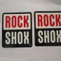 TWO - 3" ROCK SHOX - Parts Bike Mountain Bicycle Ride STICKER DECAL (RBRA)