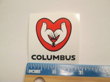2" COLUMBUS WHITE Bicycle Street Ride Race Bike Mountain Road STICKER DECAL rbz