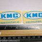 TWO - 2" KMC WORLDS LIGHTEST Blue/White Bike Bicycle Bike Ride STICKER DECAL RBZ