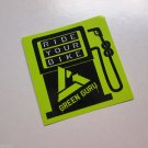 ONE   2.75" GREEN GURU RIDE YOUR BIKE MTB Mountain Bicycle DECAL STICKER RBZ