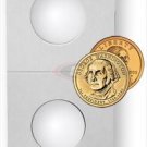 2" x 2" Small Dollar Cardboard Coin Flips, (Qty = 500) Bulk, No Storage Boxes