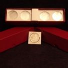 2" x 2" Quarters Cardboard Coin Flips w/Red storage boxes. (100 per box