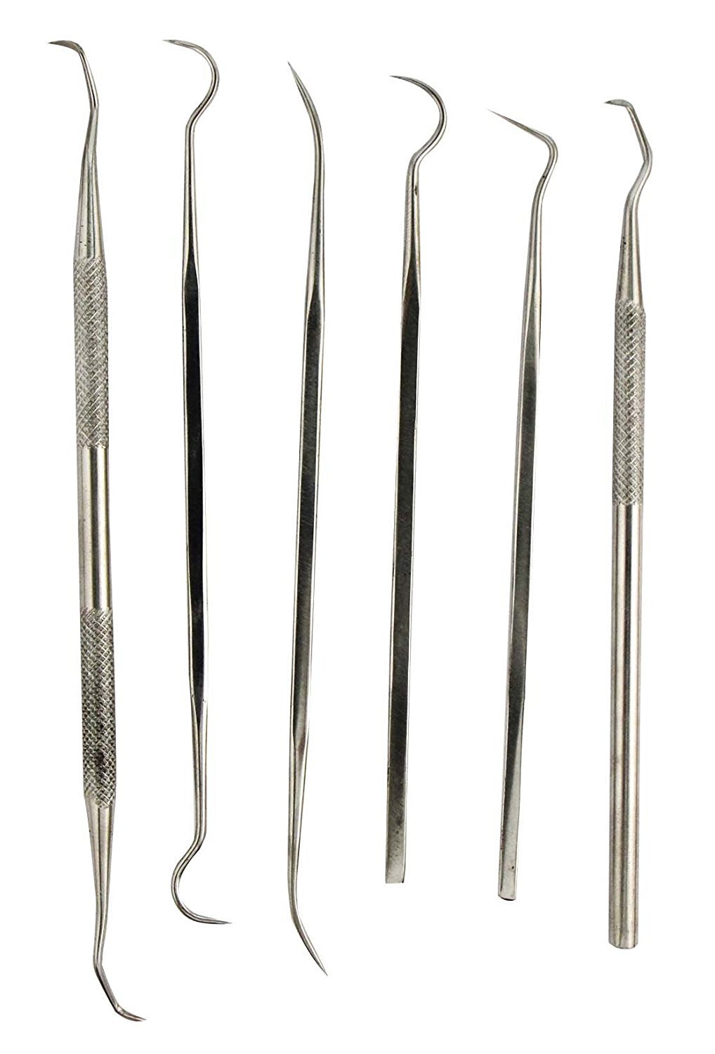 Single & Double Ended Dental Pick Set (6Pc, 51/2" to 61/2")