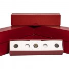 2" x 2" (6 Pack) Dime Coin Flips w/Red storage boxes. (600 Coin Flips)