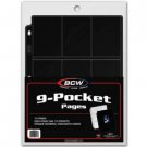 BCW Vinyl Double 9-Pocket Page With Black Background BCW Vinyl Double 9-Pocket Page With Black Background