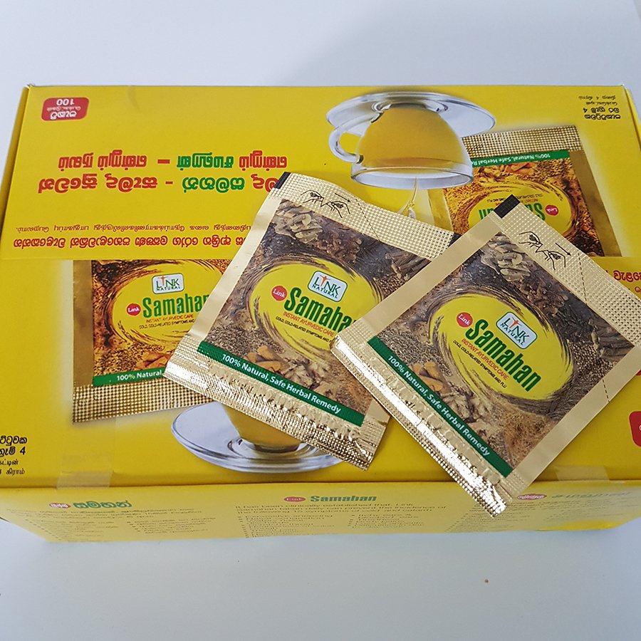 100 SAMAHAN Sachets Ayurvedic Ceylon Herbal Tea