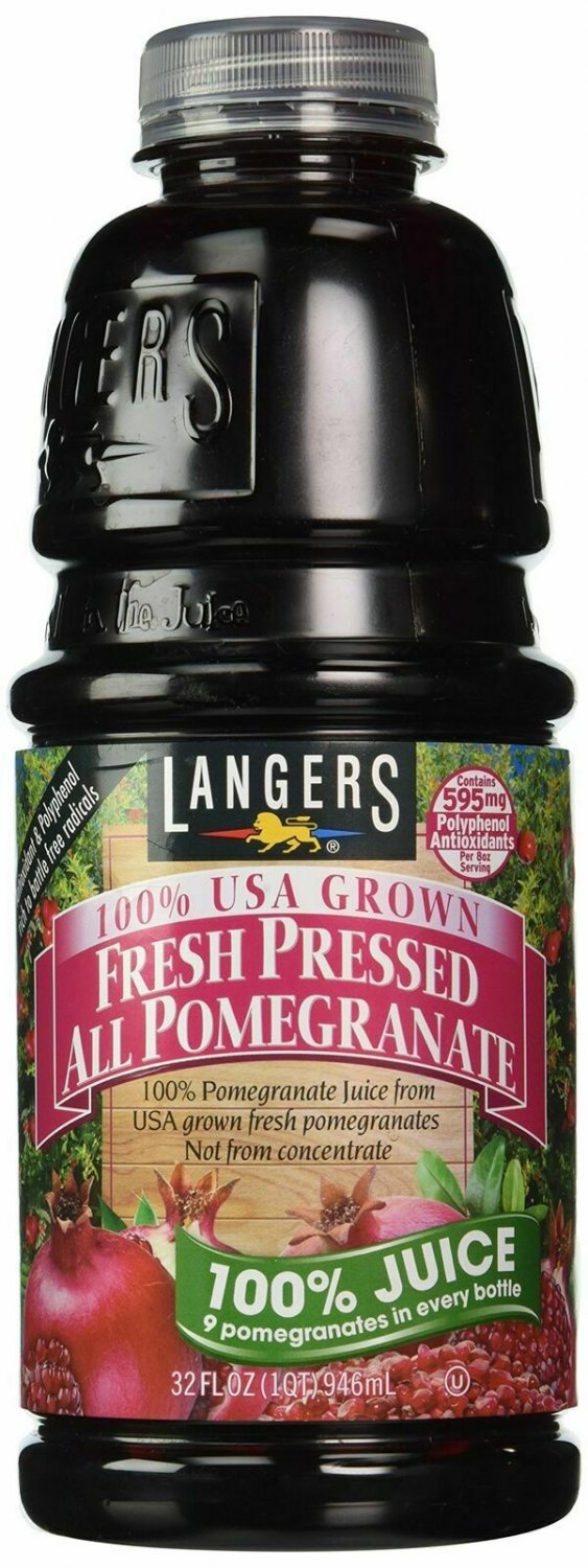 Langers 100 Pomegranate Juice 32 Oz, 3 Included, _''Free Priority