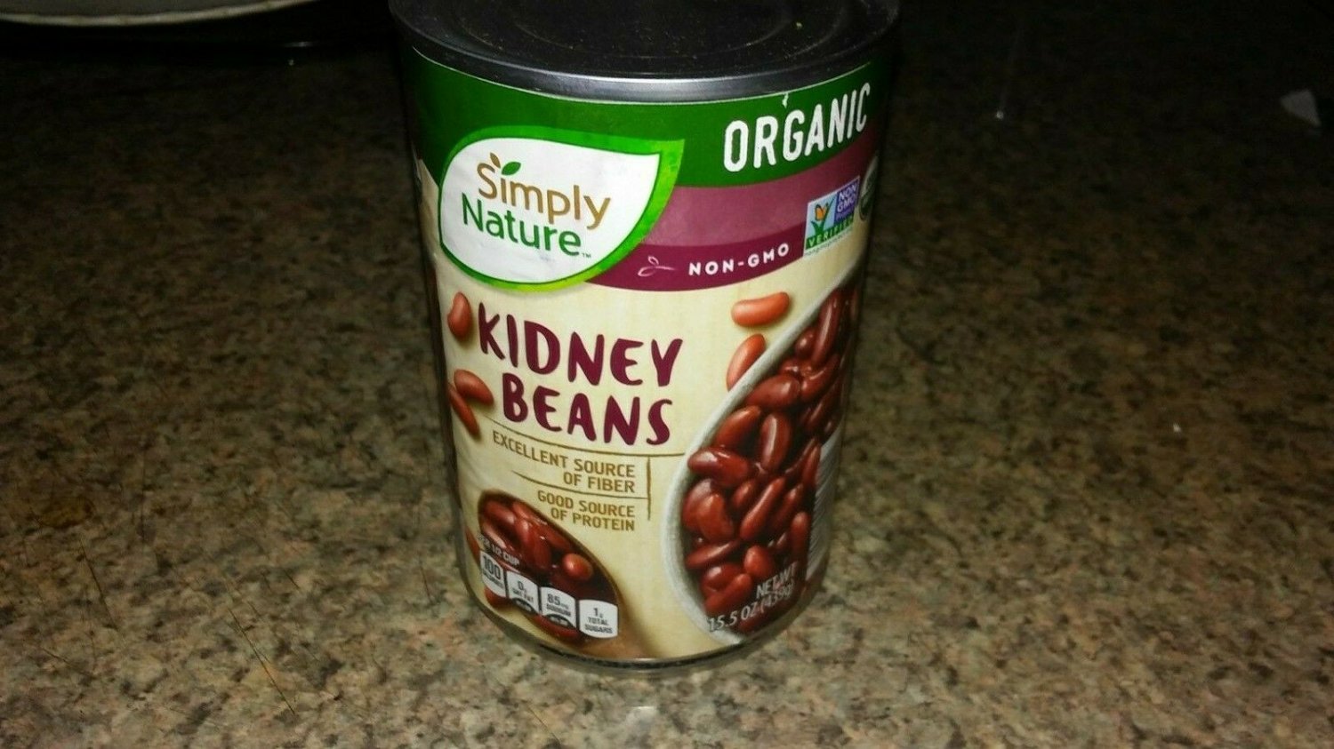 KIDNEY BEANS 12 CANS, ORGANIC, 15.5 OUNCES EA. SIMPLY NATURE