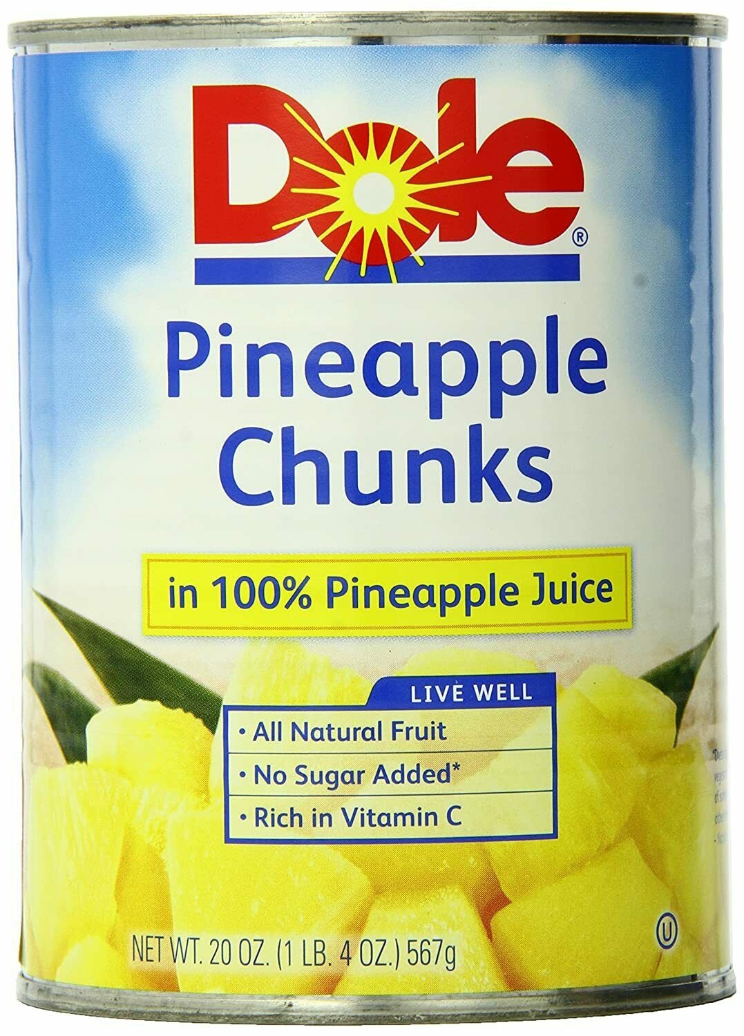 Dole Pineapple Chunks, 20 Ounce (Pack of 6), FAST SHIPPING)