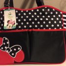 Disney Baby Diaper Bag.  Minnie, Black, White, & Red.