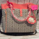 158. Betsey Johnson Roll Out Tote Diaper Bag. Weekender Coral NWT.