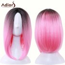 Medium Straight Middle Part Ombre Bob Cosplay Lolita Wig