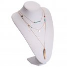 Vintage Turquoise Leaf Layered Necklace