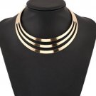 Wide Metallic Mirror Mottle Necklace