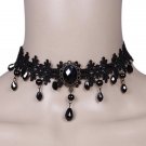 Crochet Crystal Tassel Lace Choker