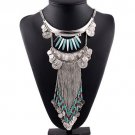Turquoise Coins Bullet Necklace
