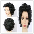 Ultrashort Curly Natural Black Synthetic Hair Wig