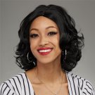 Heat Resistant Fiber Curly Short Side Parting Wig