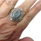Barbara Bixby, Sterling Silver, 18k Yellow Gold, Blue Topaz,  Shangri La Ring