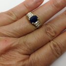 LeVian, 14k gold, genuine Diamond, blue sapphire, designer, fashion ring